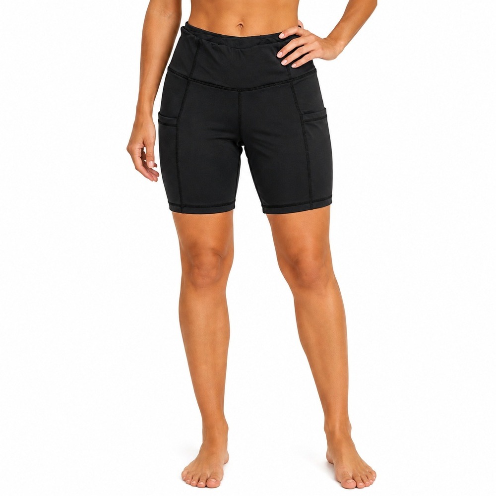 Baleaf Biker Shorts Women‎ Medium Black High Waisted Side Pockets Athletic